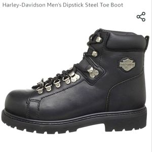 NIB Harley-Davidson Dipstick 6" Steel Toe Motorcycle Boots 91630 Mens 11.5 M